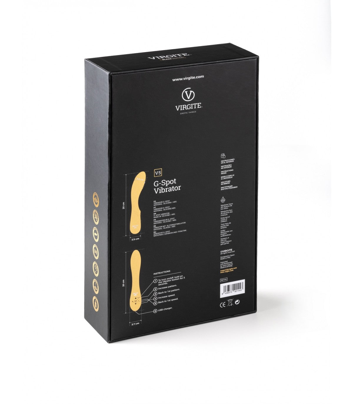 VIBRATORE RICARICABILE V5 BLACK EDITION